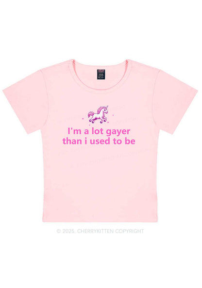 Im A Lot Gayer Pride Y2K Baby Tee Cherrykitten