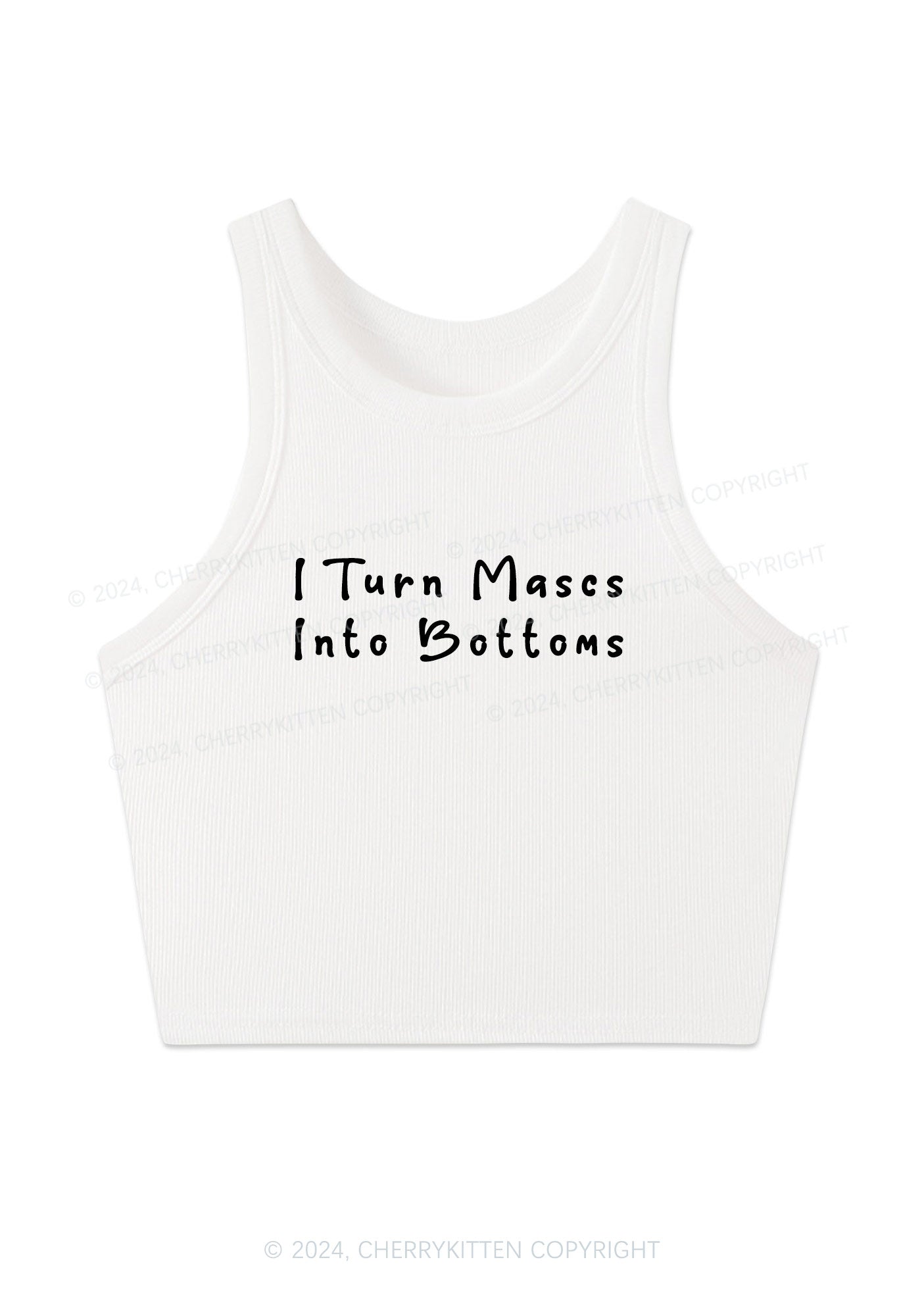 Turn Mascs Into Bottoms Y2K Crop Tank Top Cherrykitten