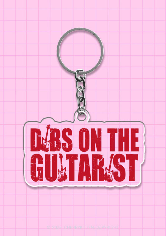 Dibs On The Guitarist 1Pc Y2K Keychain Cherrykitten