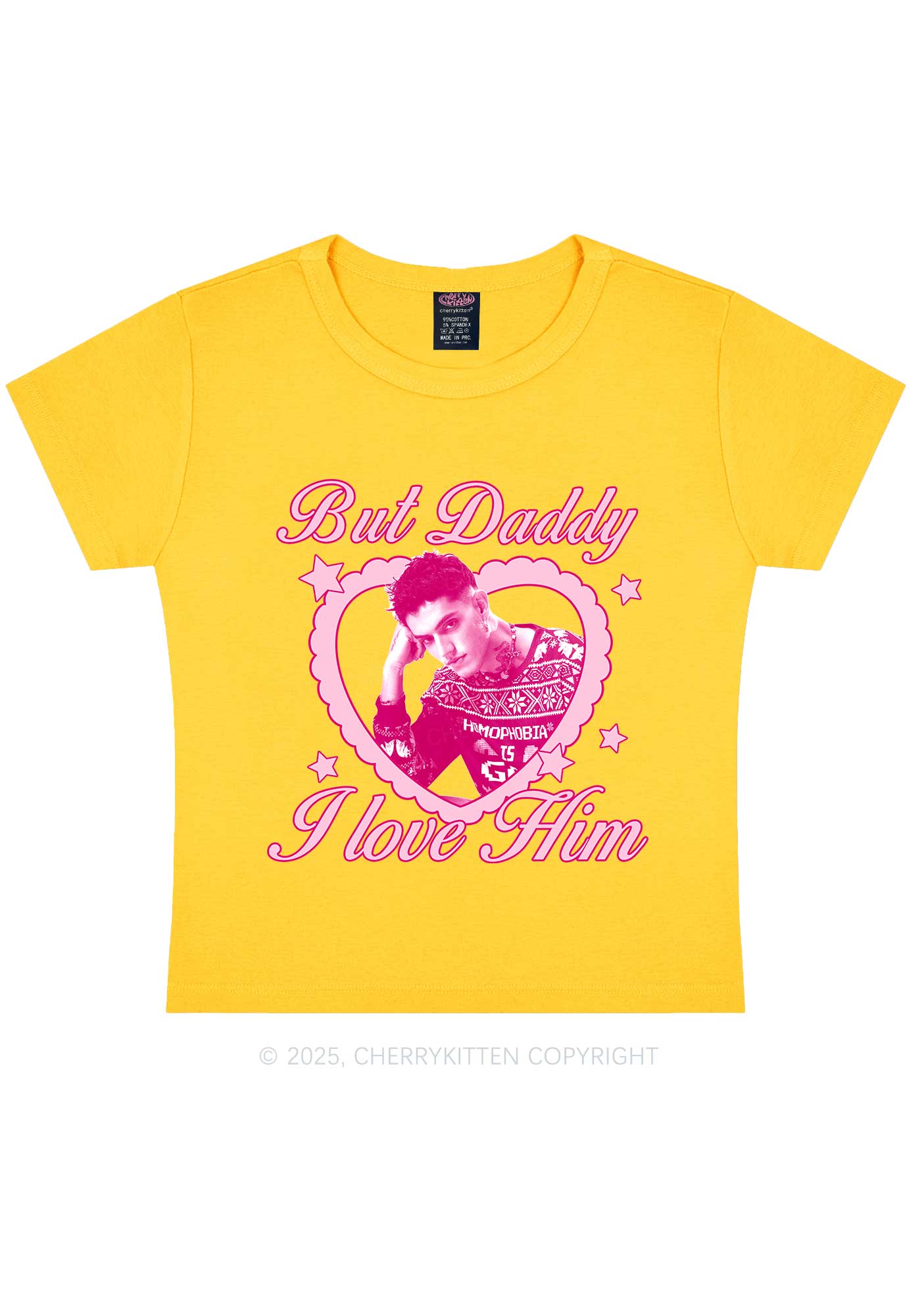 Custom Daddy I love Him Y2K Baby Tee Cherrykitten