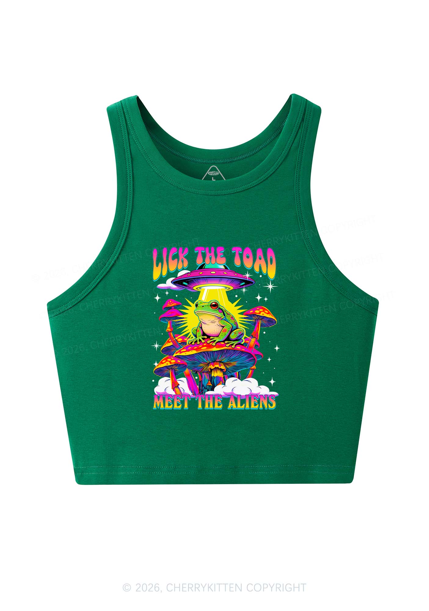 Lick The Toad Y2K Crop Tank Top Cherrykitten