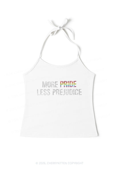 Rhinestone More Pride Less Prejudice Pride Y2K Halter Neck Cami Cherrykitten