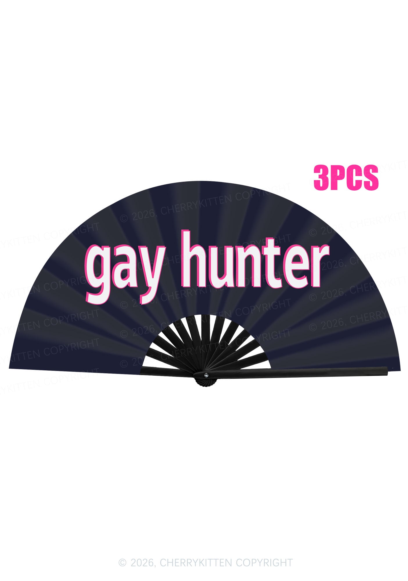 Gay Hunter Pride Y2K Rave Hand Fan Cherrykitten