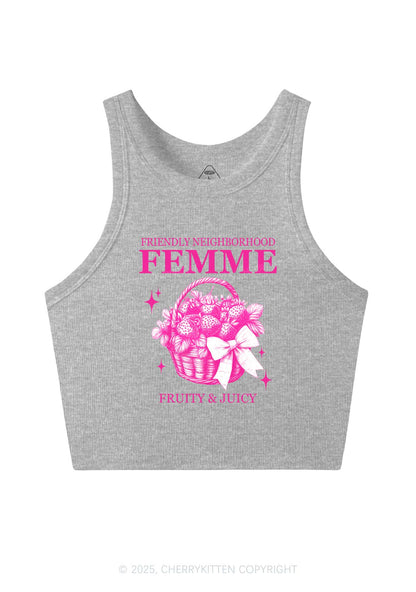 Friendly Neighborhood Femme Y2K Crop Tank Top Cherrykitten