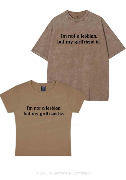 My GF Is Lesbian Y2K Valentine's Day Couple Shirt Cherrykitten