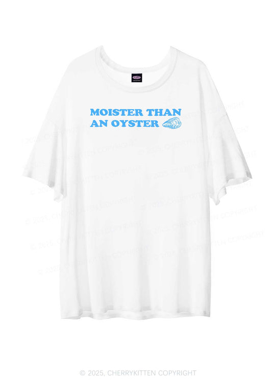 Moister Than An Oyster Y2K Sheer Boyfriend Tee Cherrykitten