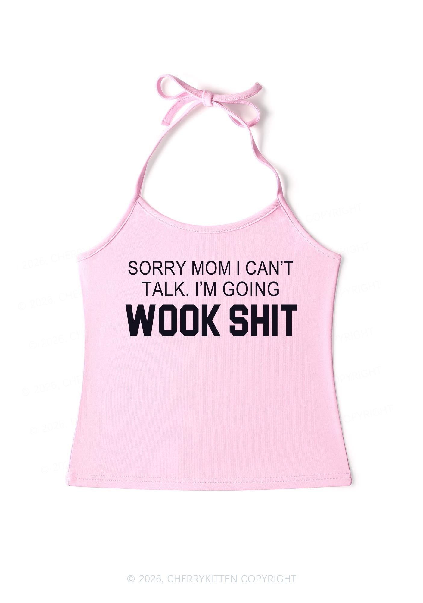 Im Doing Wook Shxt Y2K Halter Neck Cami Cherrykitten