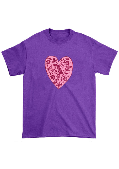 Pink Angel Heart Chunky Shirt