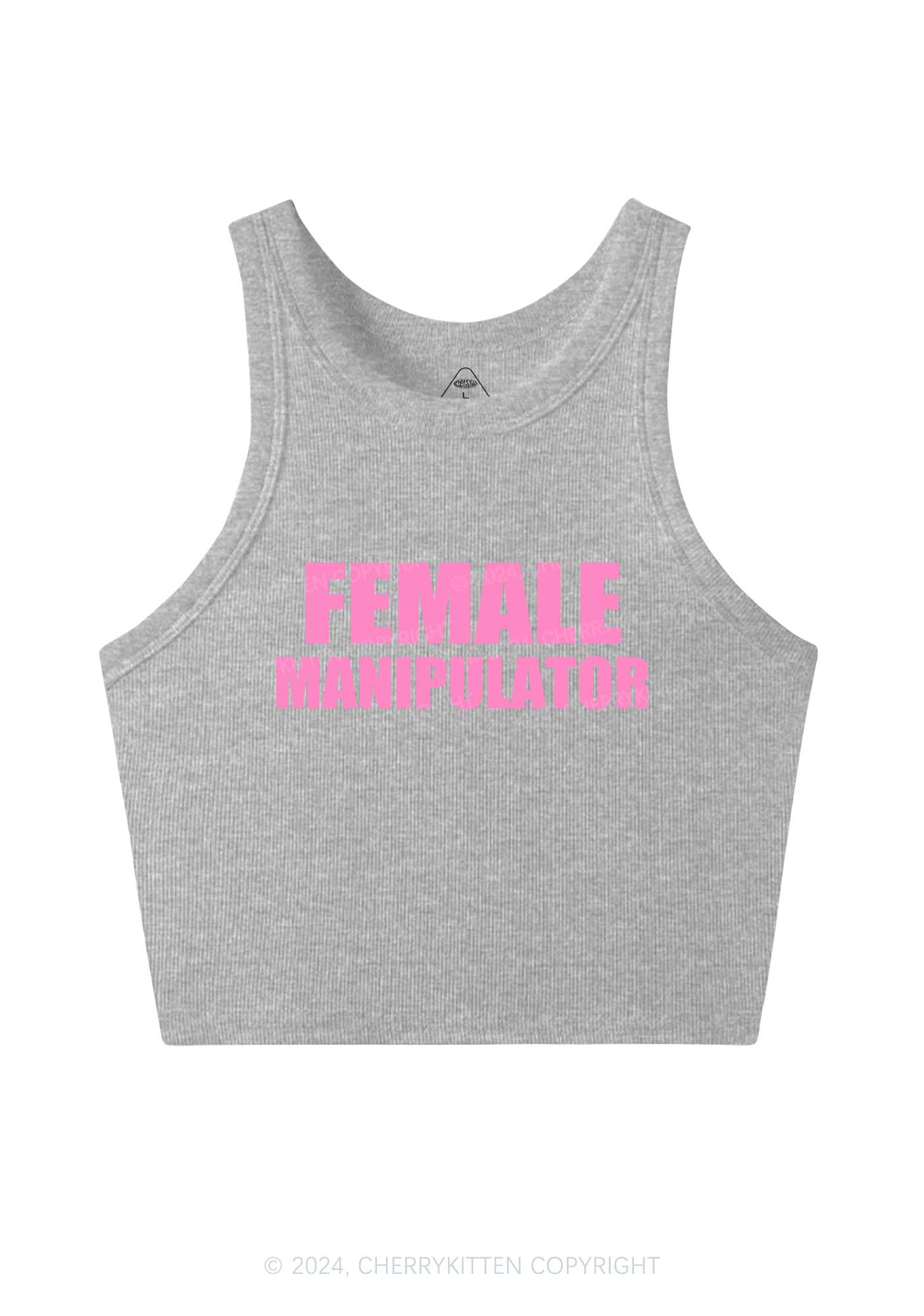 Female Manipulator Y2K Crop Tank Top Cherrykitten