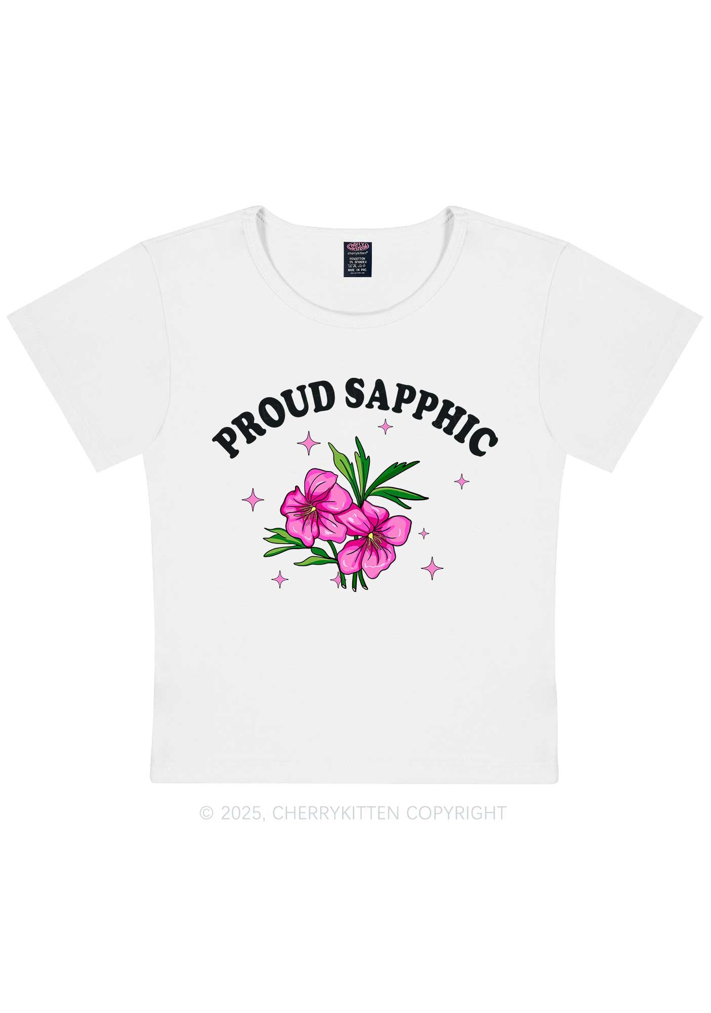 Proud Sapphic Y2K Baby Tee Cherrykitten