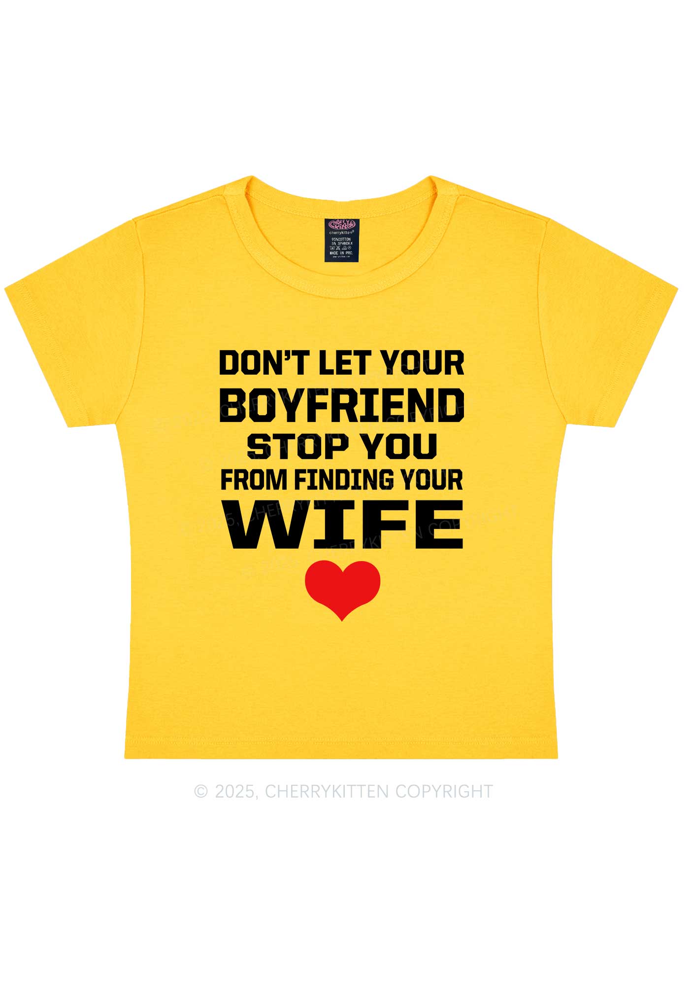 Boyfriend Wife Pride Y2K Baby Tee Cherrykitten