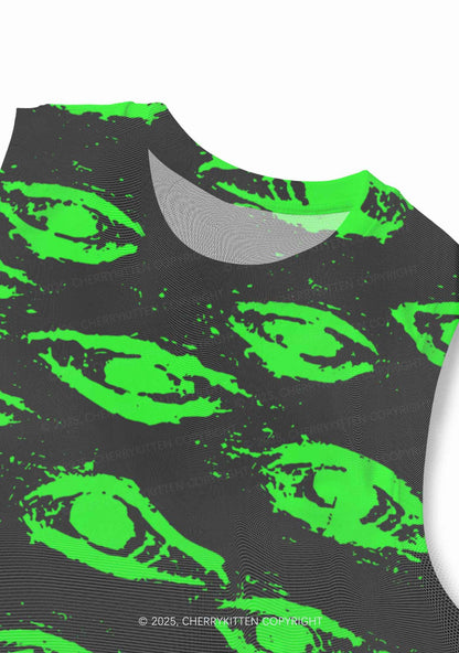 Glimmering Eyes Y2K Mesh Muscle Tank Cherrykitten