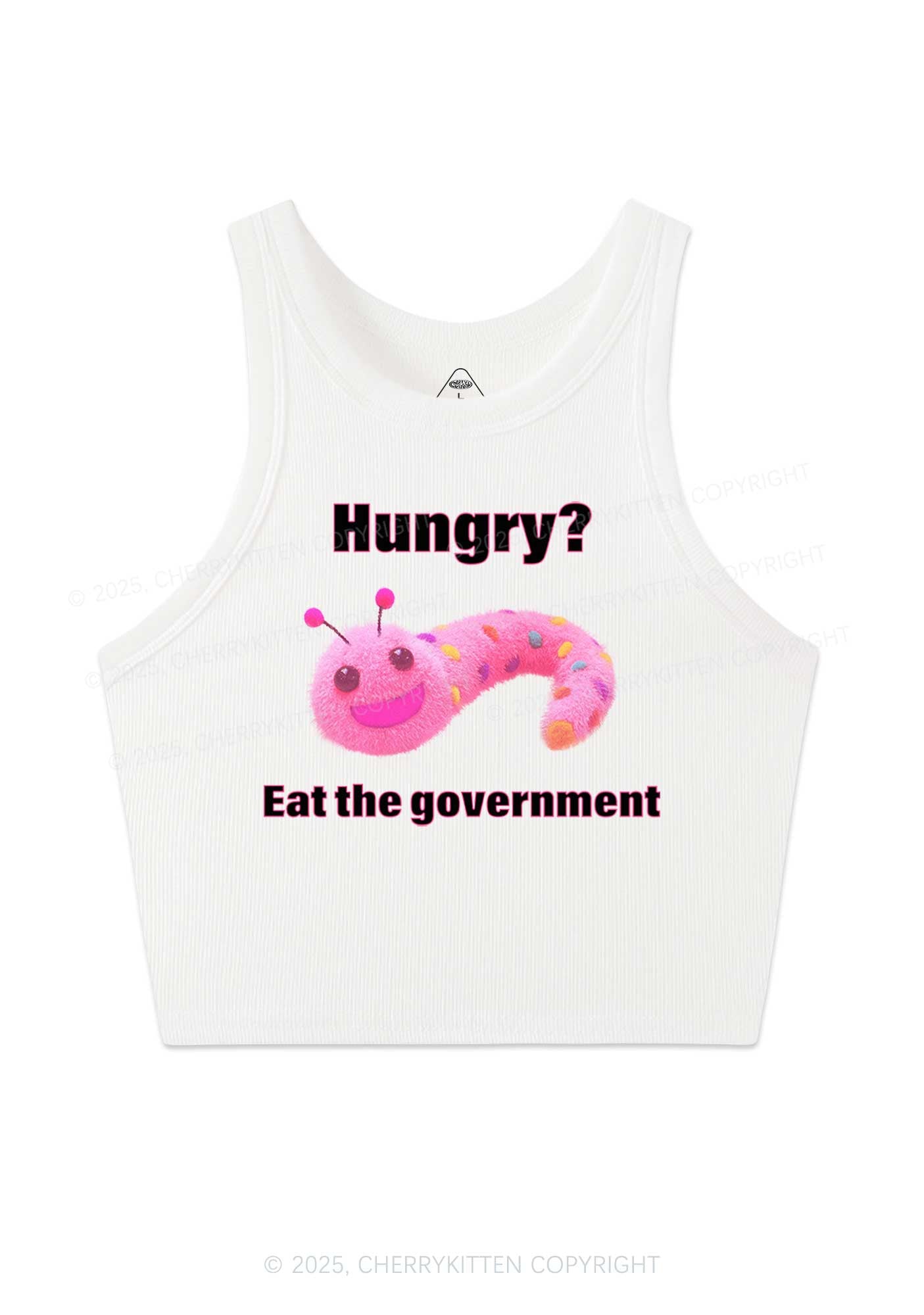 Eat The Government Y2K Crop Tank Top Cherrykitten