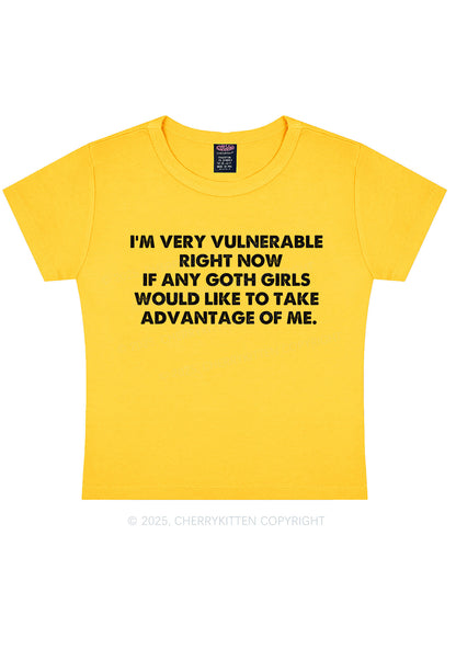 Im Vulnerable Y2K Baby Tee Cherrykitten