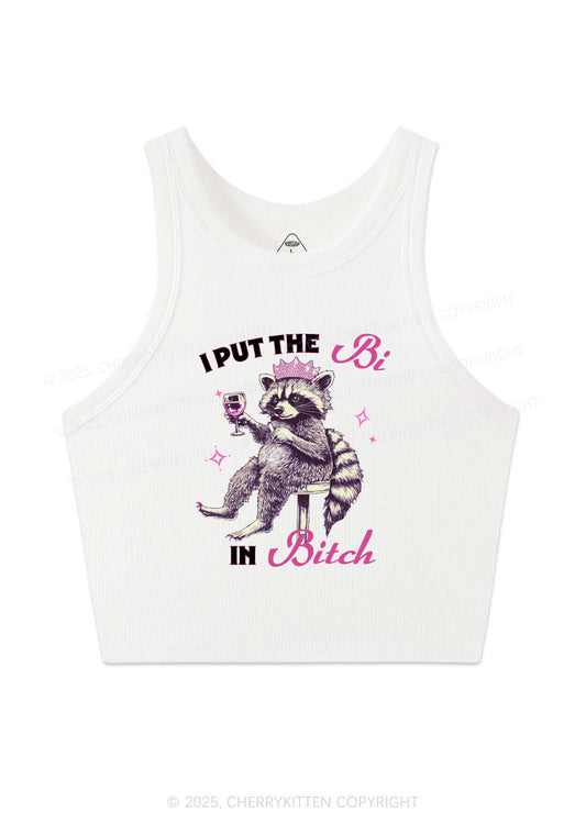 Bi Bxxch Raccoon Pride Y2K Crop Tank Top Cherrykitten