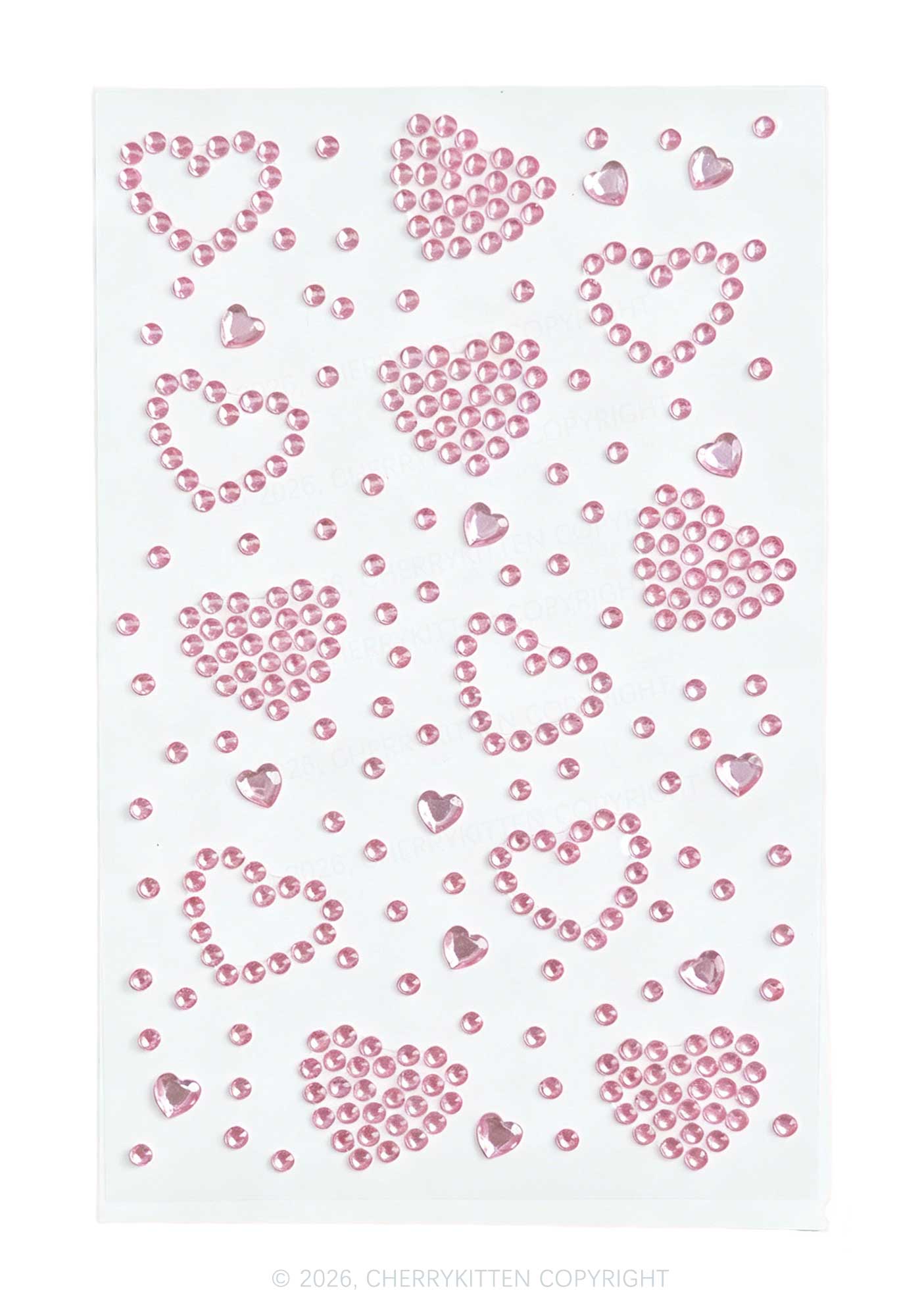 1pc Heart Rhinestone Y2K Face Sticker Cherrykitten