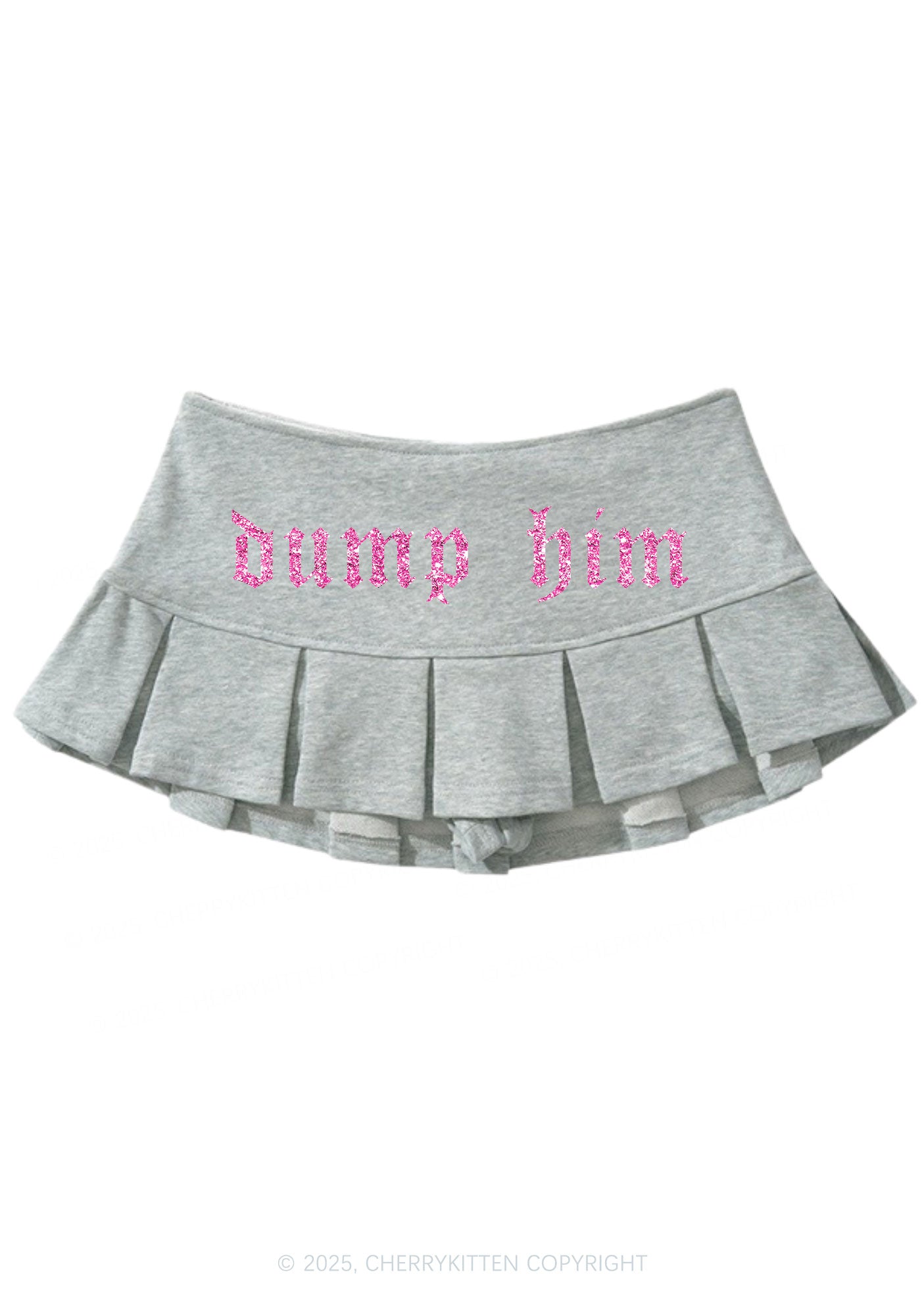 Glitter Dump Him Y2K Mini Pleated Skirts Cherrykitten