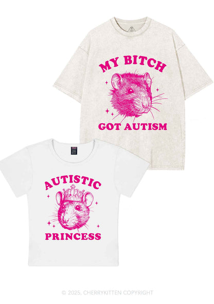 Autistic Princess Rats Y2K Valentine's Day Couple Shirt Cherrykitten