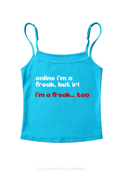 Im A Freak Y2K Spaghetti Strap Cami Cherrykitten