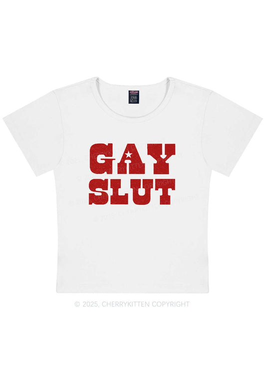 Gay Slxt Pride Y2K Baby Tee Cherrykitten