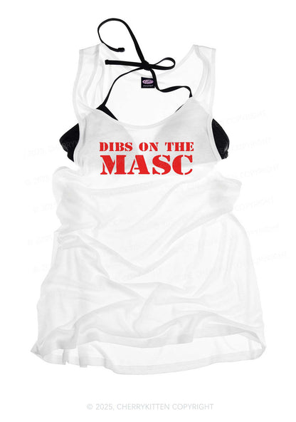 Dibs On The Masc Pride Y2K Sheer Boyfriend Tank Cherrykitten
