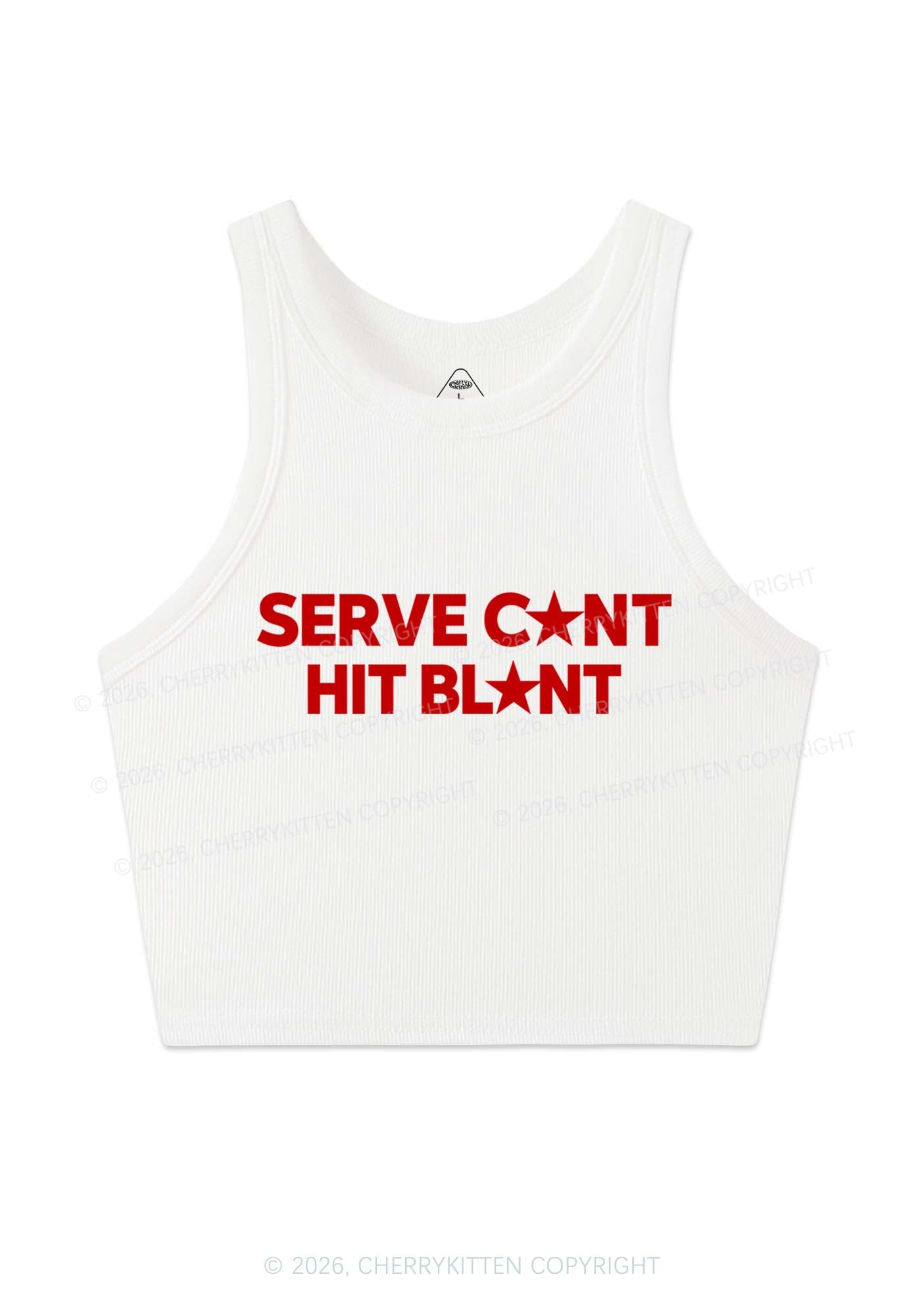 Serve Cxxt Hit Blunt Y2K Crop Tank Top Cherrykitten