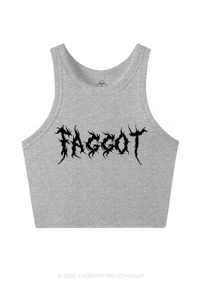 Punk Faggot Pride Y2K Crop Tank Top Cherrykitten