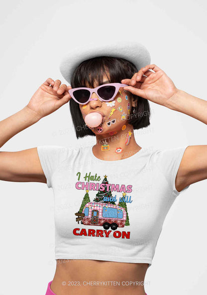 I Hate Christmas And Will Carry On Y2K Baby Tee Cherrykitten