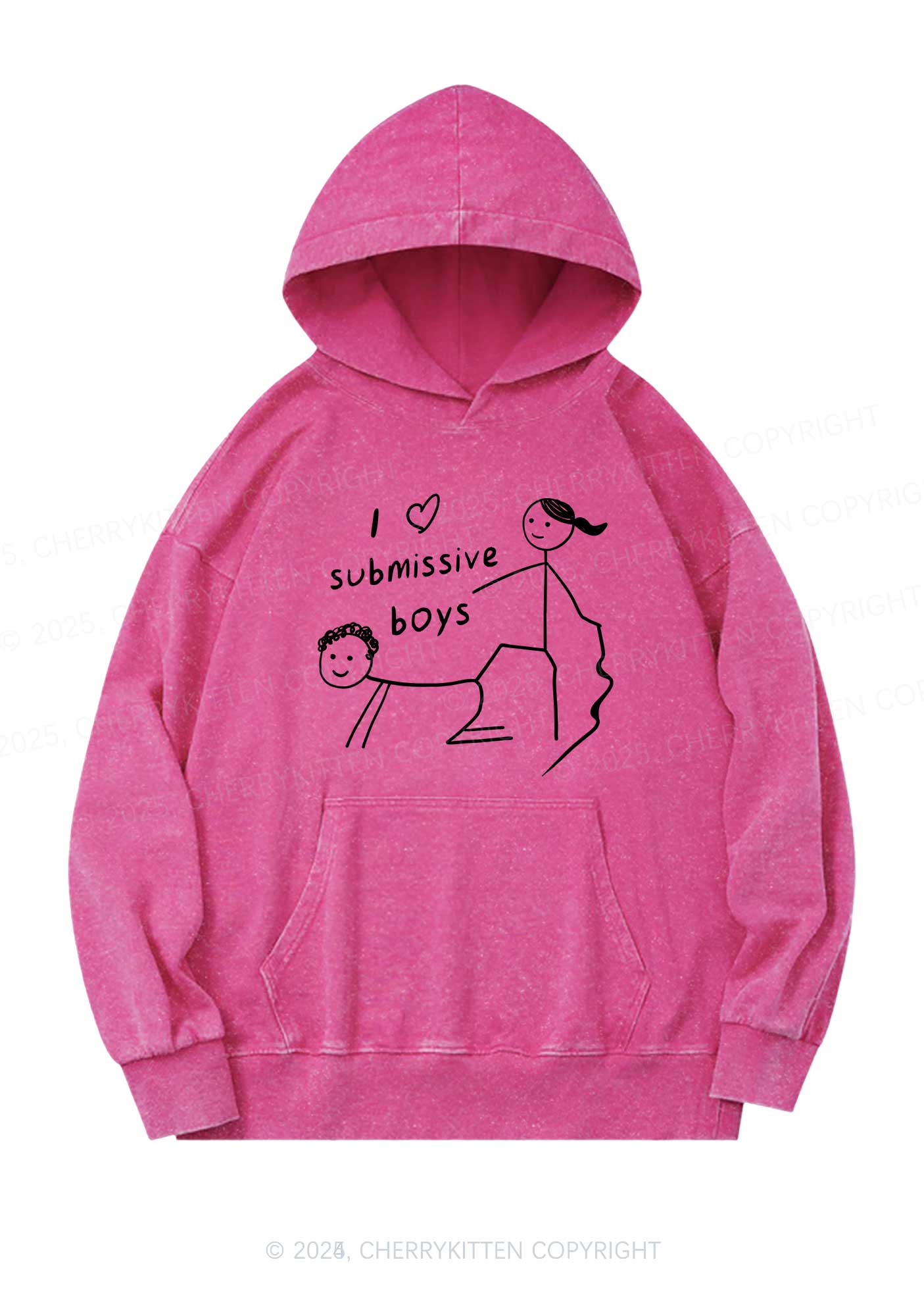Boys Make Gr8 Pets Y2K Washed Hoodie Cherrykitten