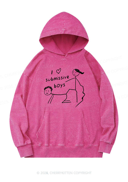 Boys Make Gr8 Pets Y2K Washed Hoodie Cherrykitten
