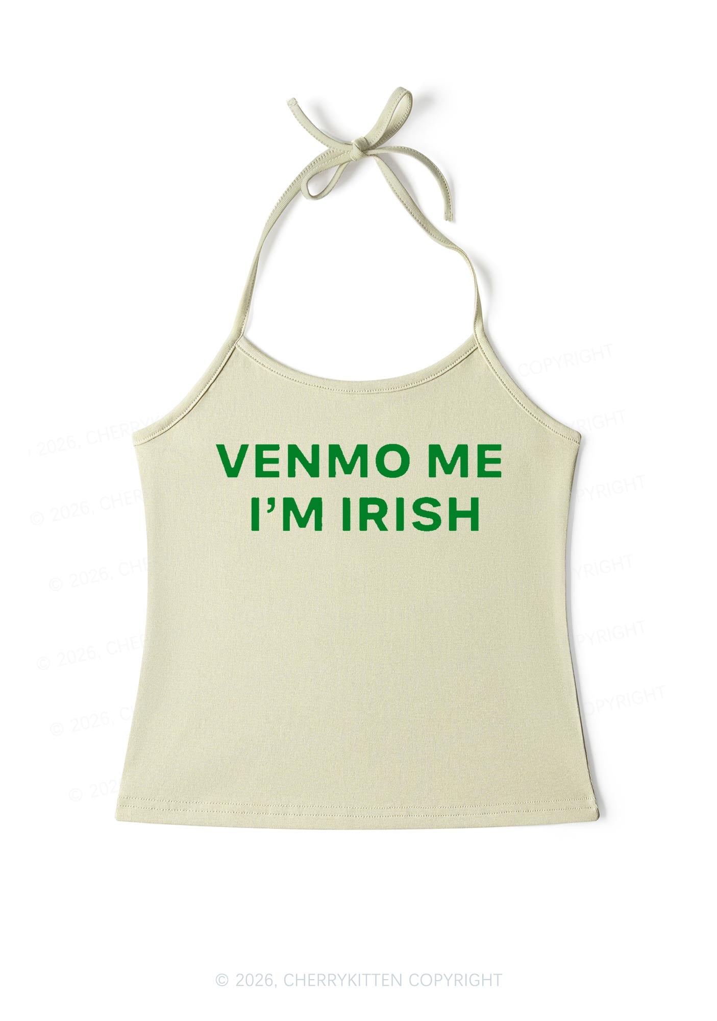 Venmo Me Im Irish St Patricks Y2K Halter Neck Cami Cherrykitten