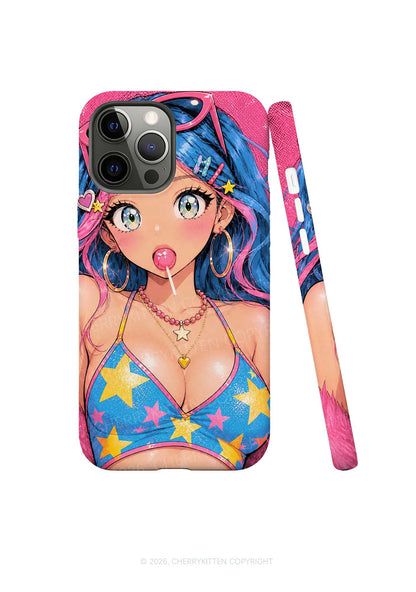 Kawaii Manga Lollipop Girl Y2K Phone Case Cherrykitten