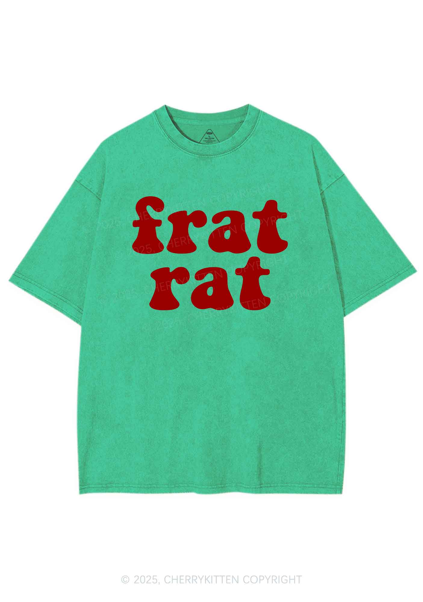 Frat Rat Y2K Shirts Washed Tee Cherrykitten