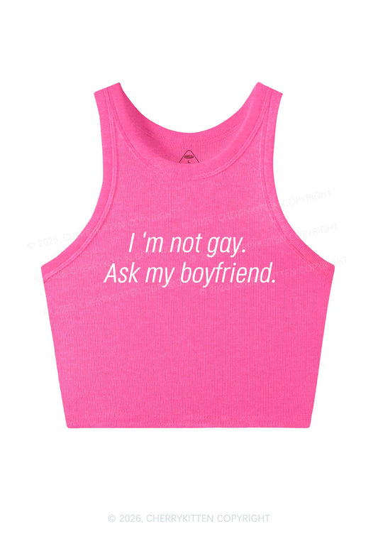Im Not Gay Pride Y2K Crop Tank Top Cherrykitten