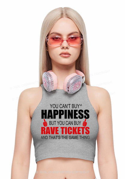 Happiness Rave Tickets Y2K Crop Tank Top Cherrykitten