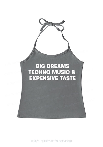 Big Dreams Techno Music Y2K Halter Neck Cami Cherrykitten