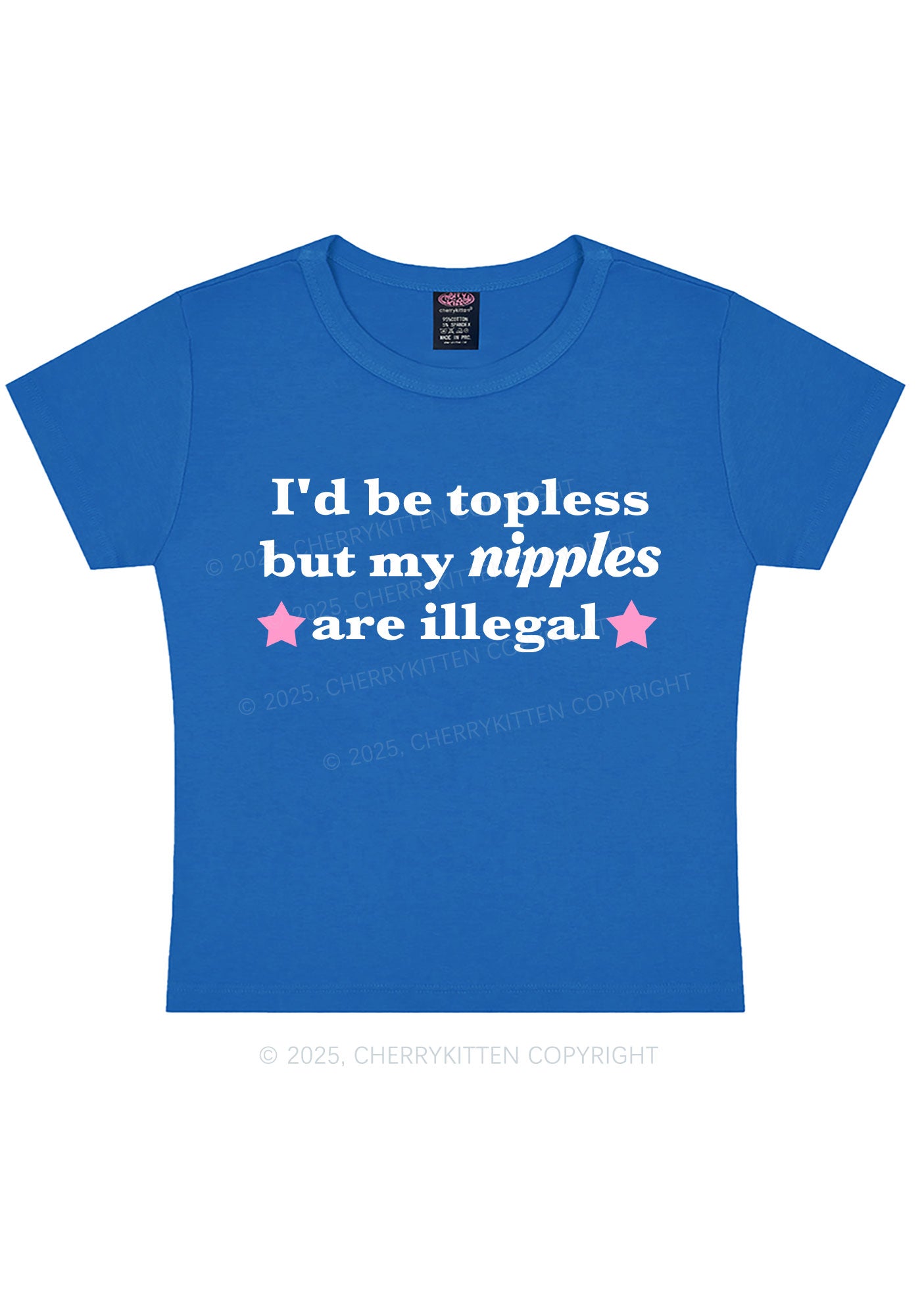Nixxles Are Illegal Y2K Baby Tee Cherrykitten