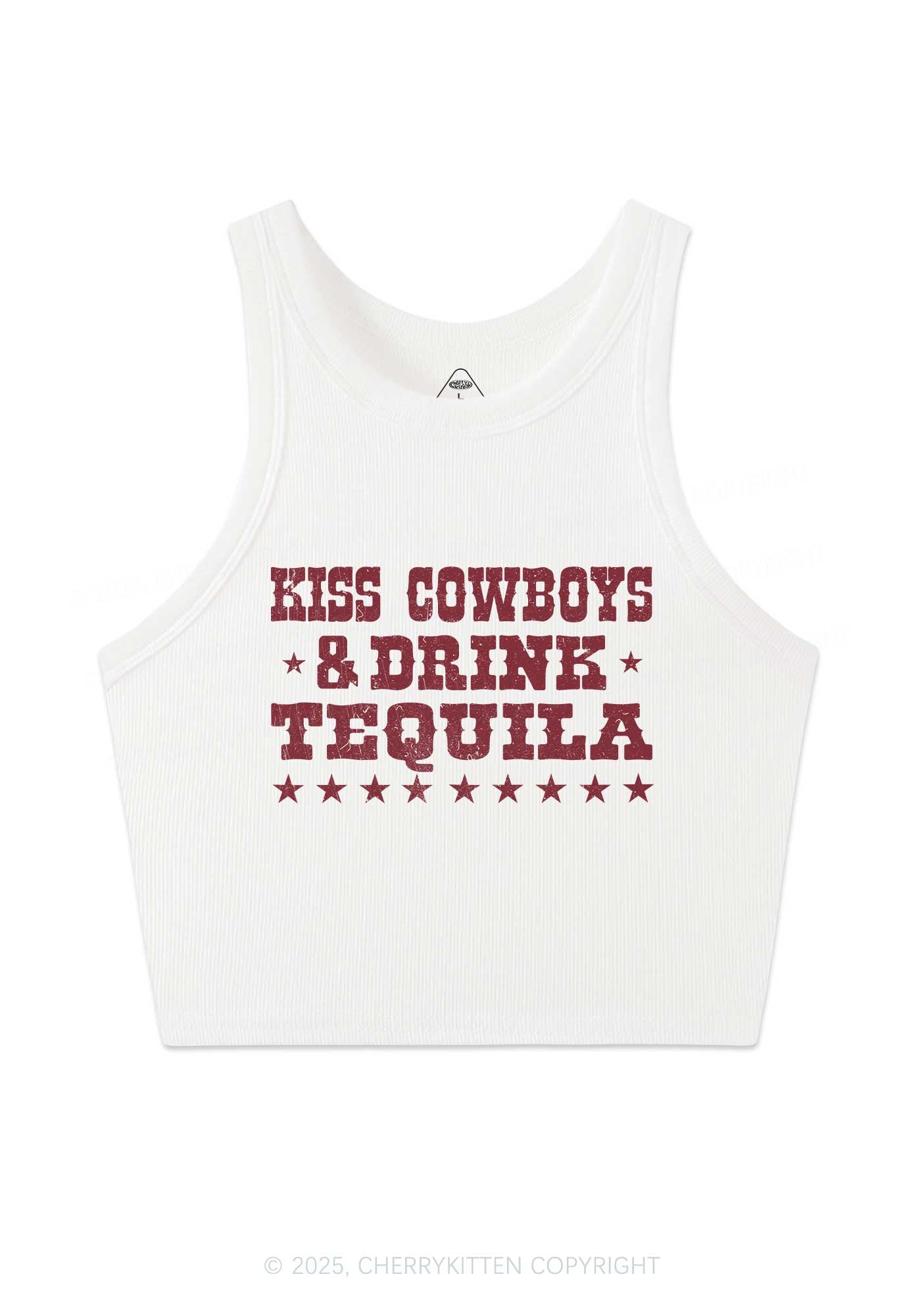 Kiss Cowboys Y2K Crop Tank Top Cherrykitten