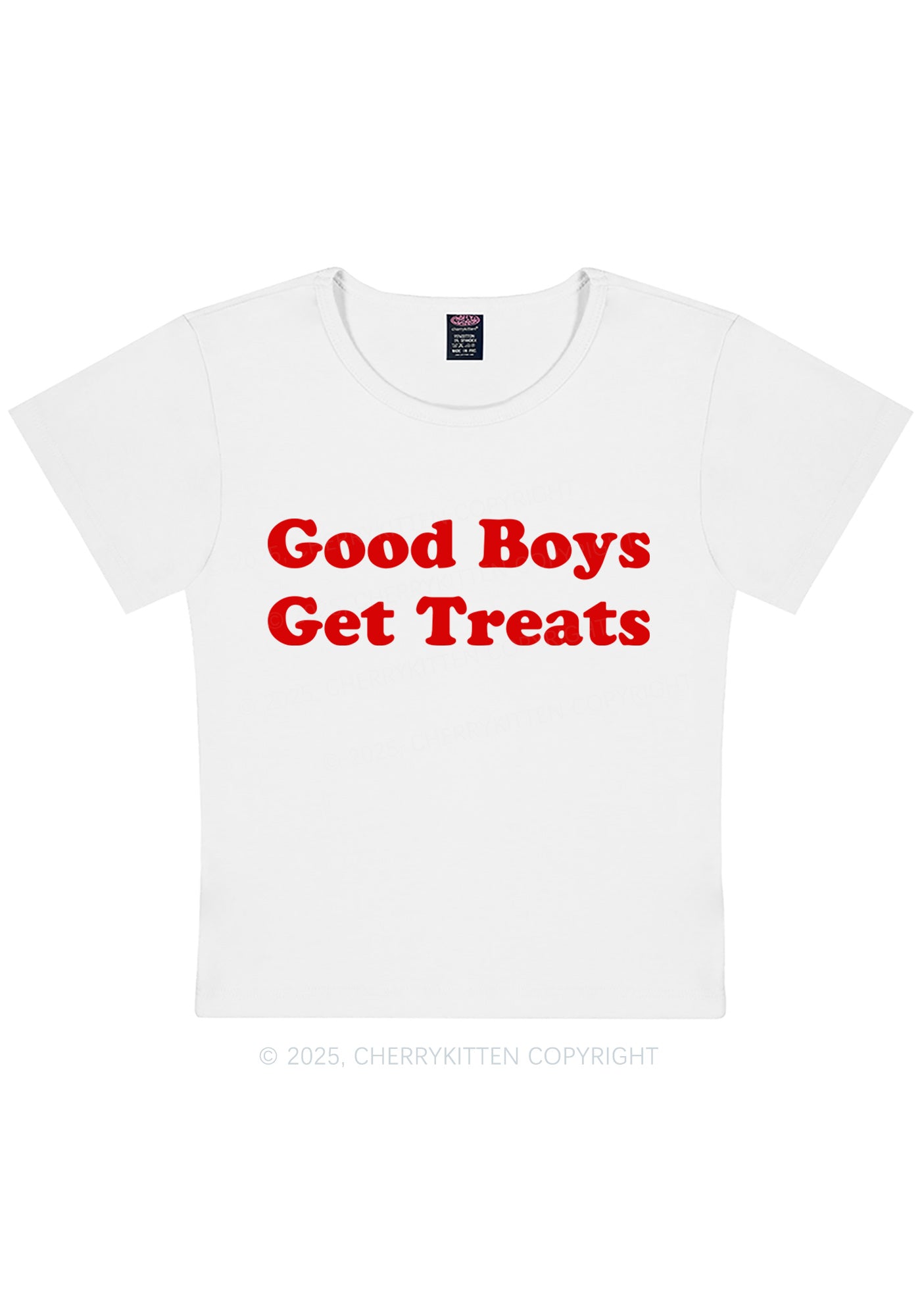 Good Boys Get Treats Y2K Baby Tee Cherrykitten