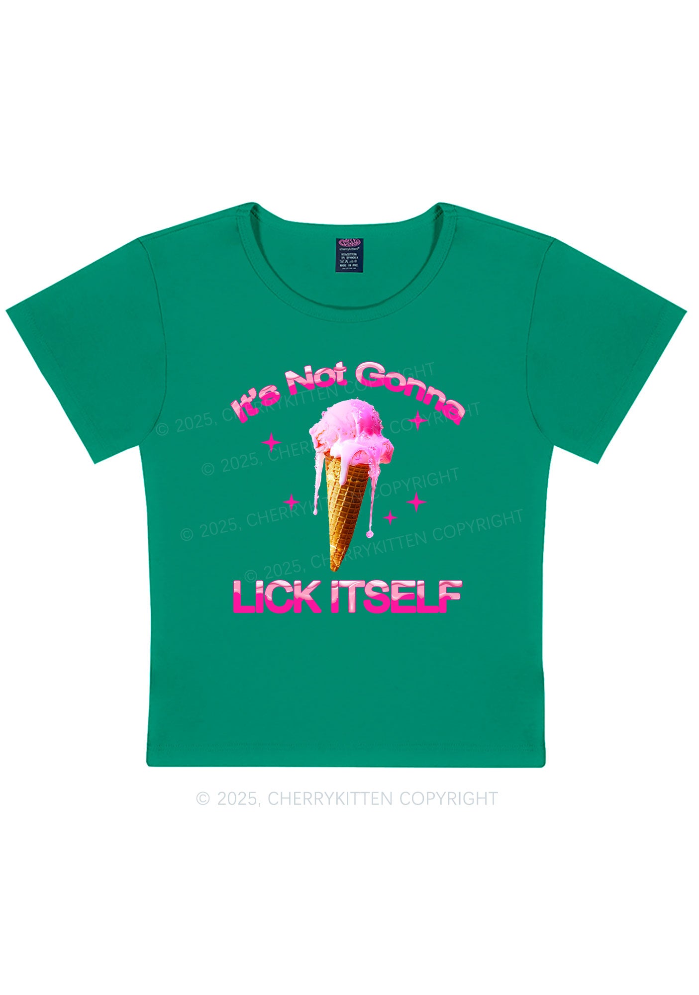 Ice Cream Lick Itself Y2K Baby Tee Cherrykitten