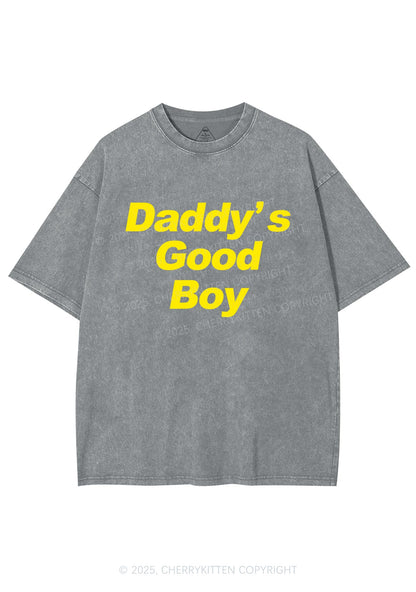 Daddys Good Boy Y2K Shirts Washed Tee Cherrykitten