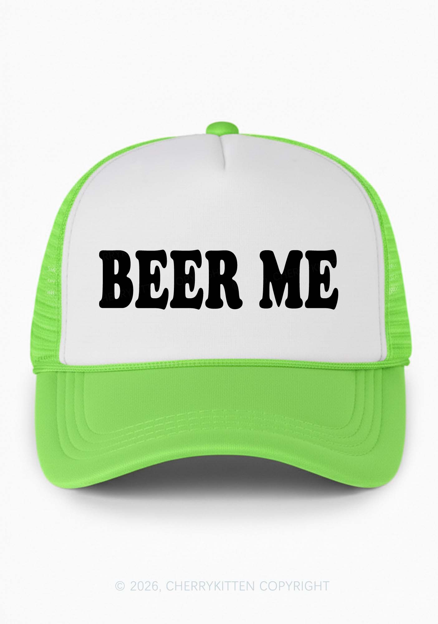 Beer Me Y2K Colorblock Trucker Hat Cherrykitten