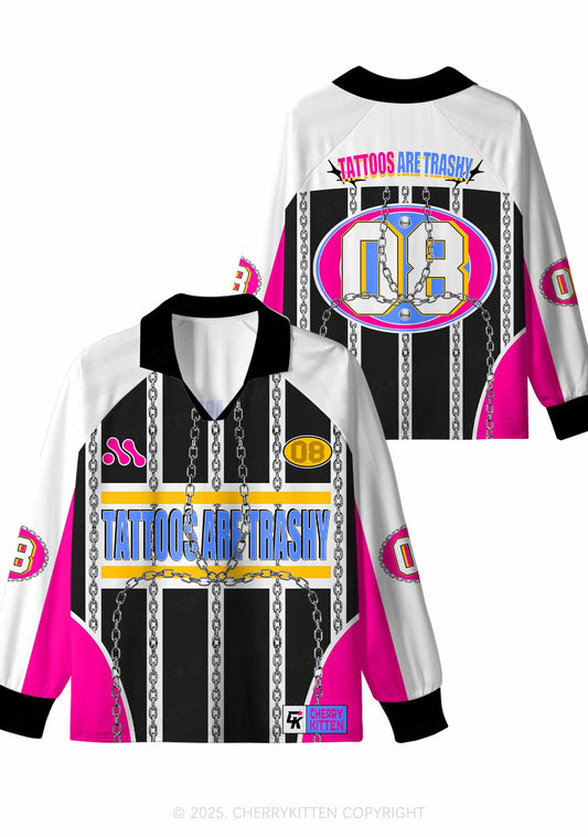 Custom Chain Tattoos Are Trashy Y2K Sport Long Sleeve Jersey Shirts Cherrykitten