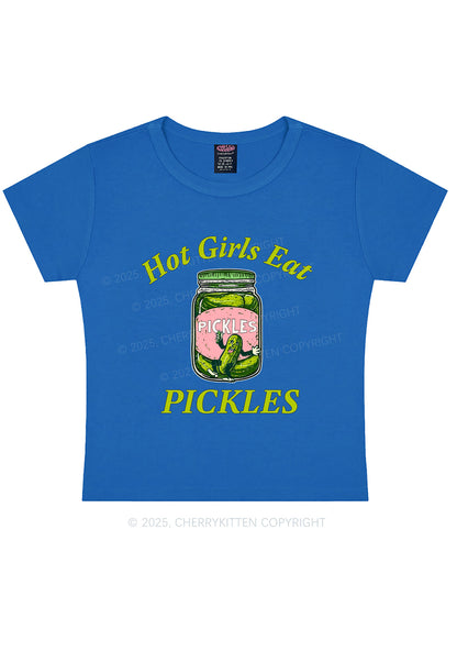 Hot Girls Eat Pickles Y2K Baby Tee Cherrykitten