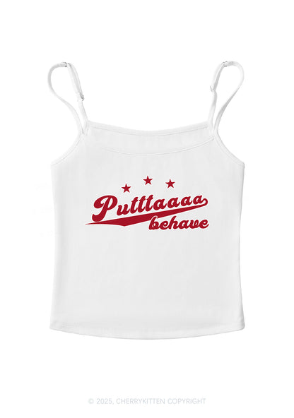Putttaaaa Behave Y2K Spaghetti Strap Cami Cherrykitten