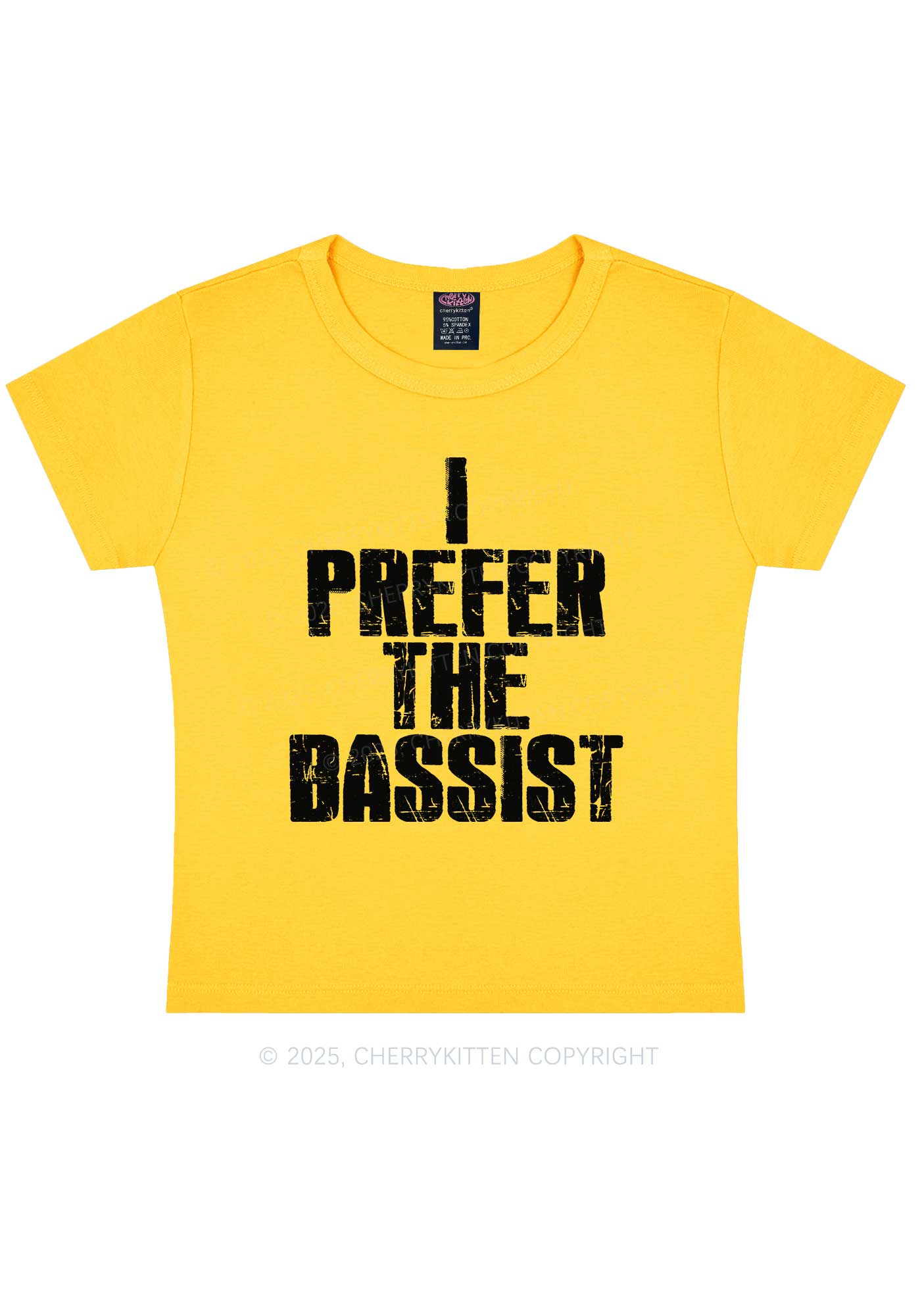 I Prefer The Bassist Y2K Baby Tee Cherrykitten