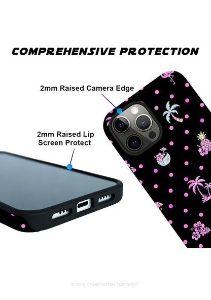 Pink Dots Palm Tree Y2K Phone Case Cherrykitten