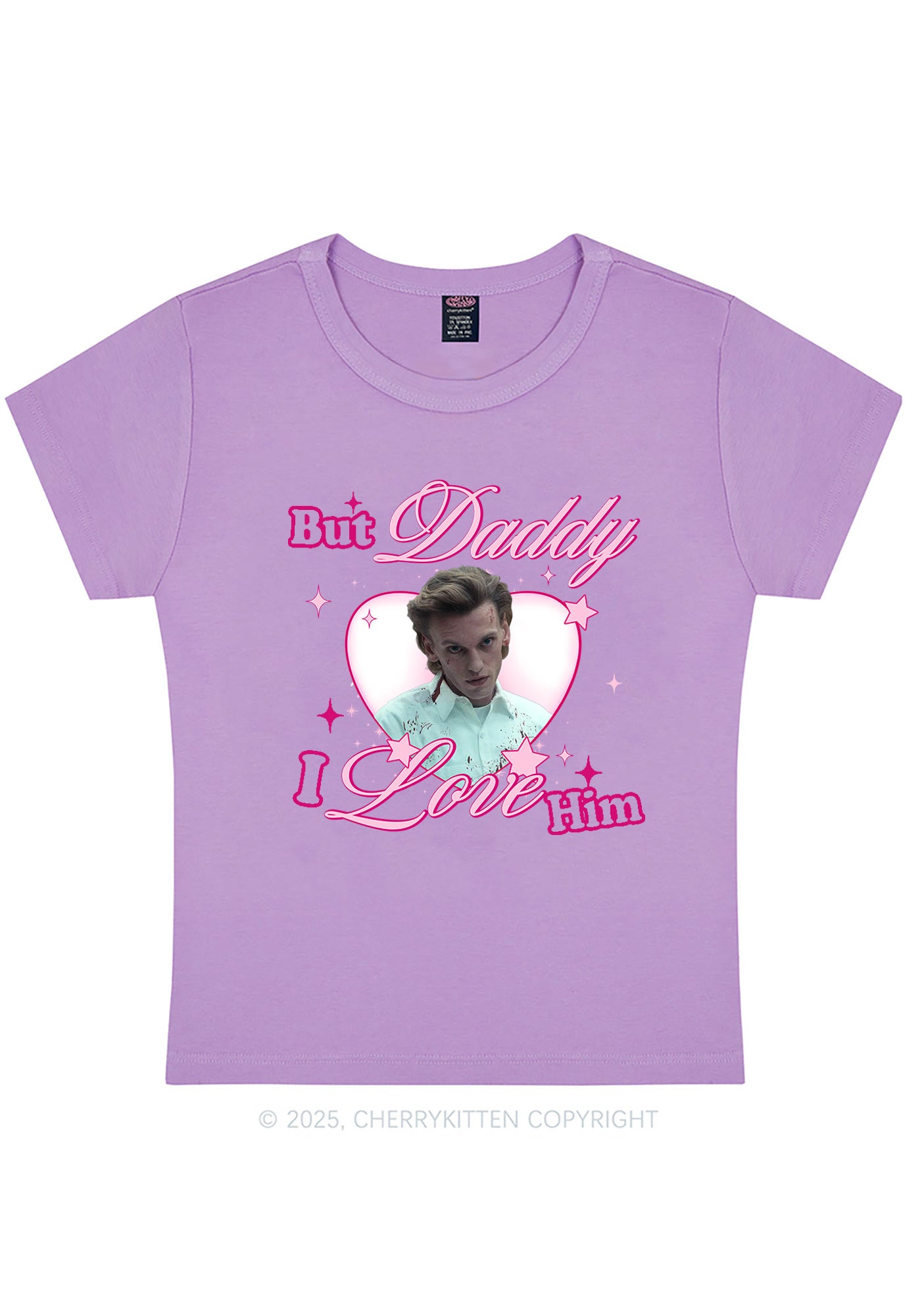 Daddy I Love Number One Y2K Baby Tee Cherrykitten