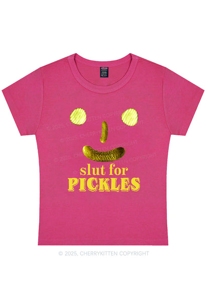 Slxt For Pickles Y2K Baby Tee Cherrykitten