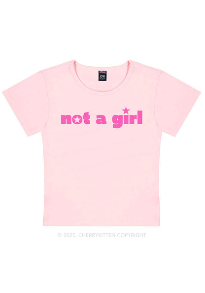 Not A Girl Y2K Baby Tee Cherrykitten